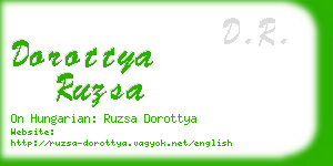 dorottya ruzsa business card